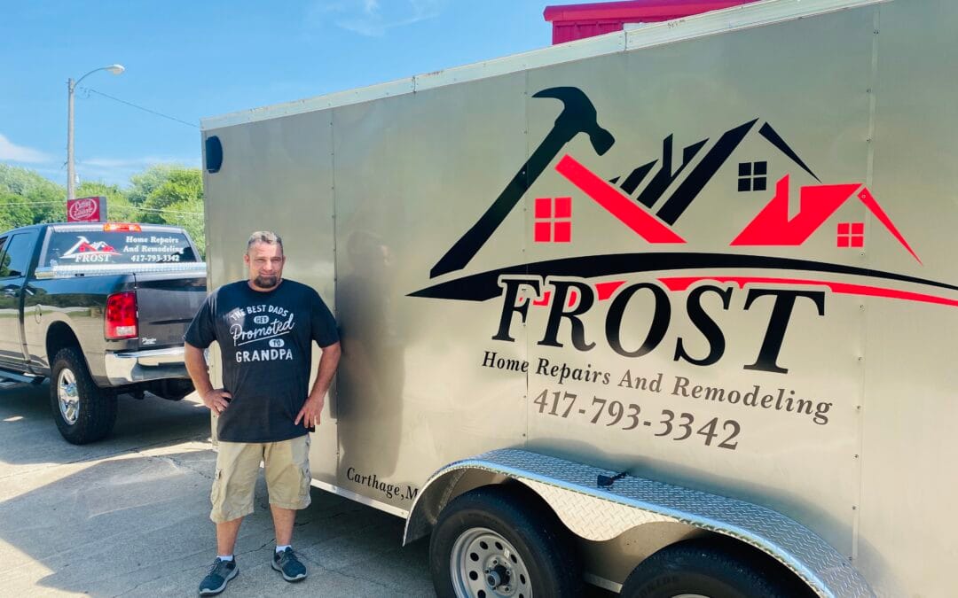 Rolling Billboard: Frost Home Repairs & Remodeling Truck and Trailer Lettering