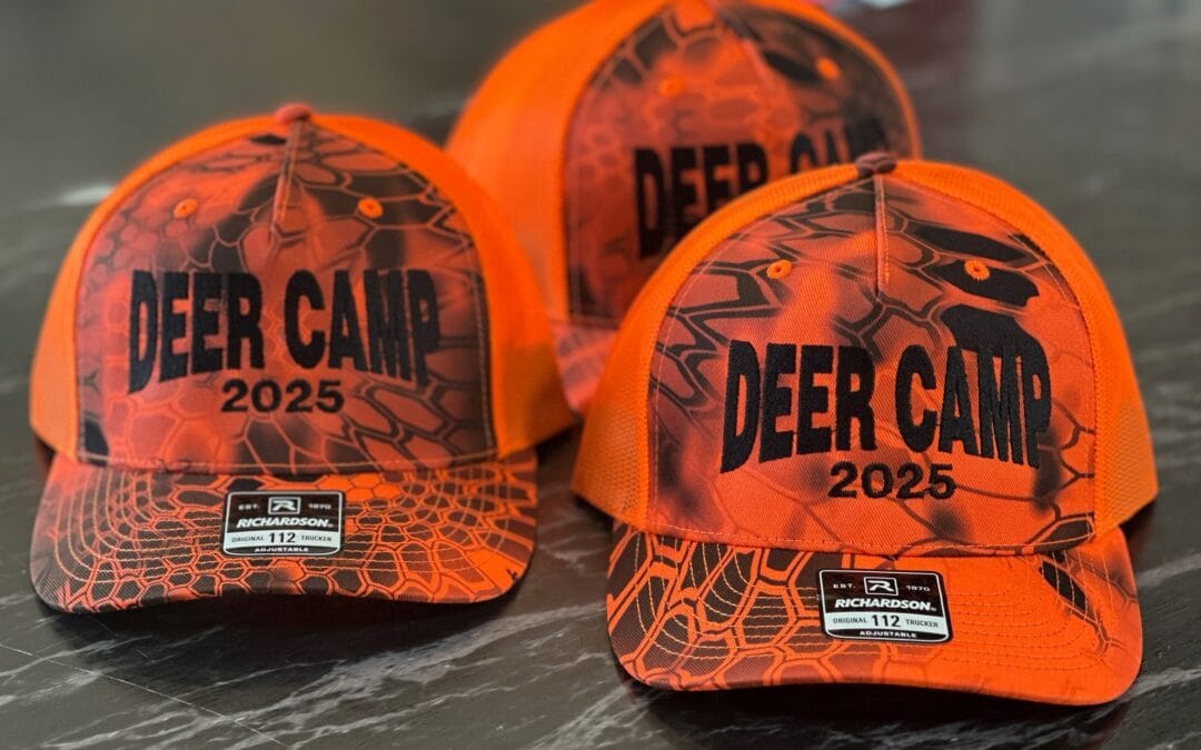 Deer Camp, Done Right…with Custom Headwear