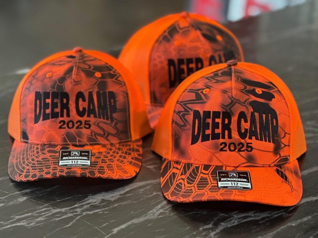 Deer Camp 2025 Custom Embroidered Richardson Trucker Hats