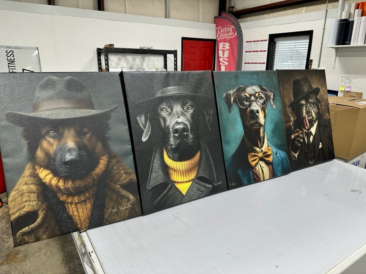 Canvas prints of Gangster Dogs Canvas Prints of Gangster Dogs