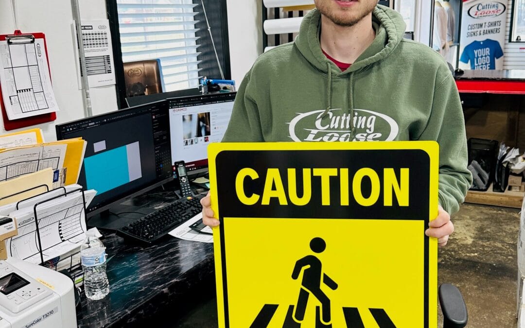 Custom Signage for Business & Personal Use: Cole is Taking Caution!