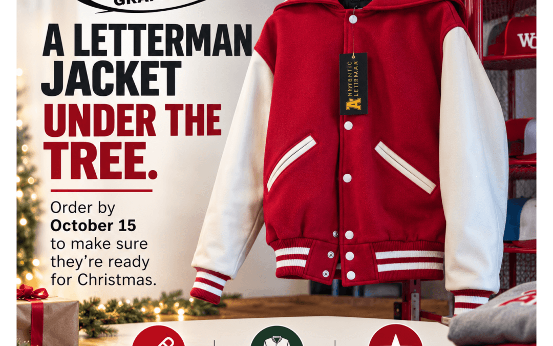 A Letterman Jacket Under the Tree? 🎄 Order by October 15!