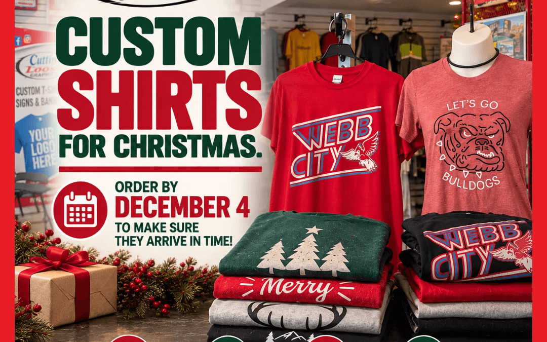 Custom Shirts for Christmas? Order by December 4!